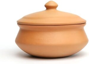 ARK - Terracotta Clay Biryani Handi | Unglazed cooking Pot For Cooking | Eco-Friendly | Authentic Flavor & Nutrient Retention | Aesthetic Delight | 1.8 L