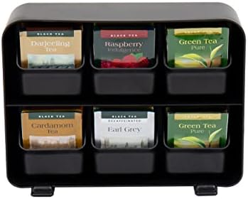 Mind Reader 6 Drawer Tea Bag Holder And Organizer, Black