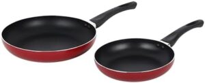 Royalford Twin Fry pan Set RF12596 Non-Stick 2 Pieces Frypan Set 20cm and 26cm Diameter 2pack Strong Aluminum Built Kitchen Cookware Sets Dishwasher Safe