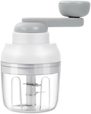 Azonee Manual Garlic Chopper, Food Chopper for Kitchen, 250ml Vegetable Chopper, Portable Mini Food Cutter for Vegetables, Fruits, Chili Peppers, Ginger, Onion, Garlic, Herbs and Meat