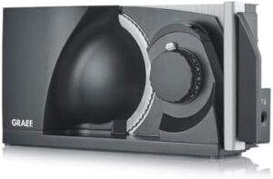 GRAEF Mytiny Folding Meat Slicer Kitchen MT1006 Sausage Vegetable Bread Slicer Folding Bread Slicer Grey