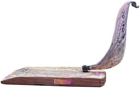 Traditional Manual Vegetable Folding Iron Blade Cutter Pahsul Vili Boti Aruvamanai Kathipeeta with Strong Wooden Board