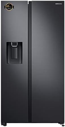 Samsung 660 Liters, Side By Side Refrigerator, RS64R5331B4/AE, Gentle Black Matt, SpaceMax Technology, 20 Year Warranty on Digital Inverter Compressor (UAE version)