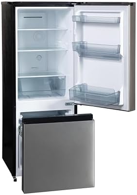 Hoover 203L 2 Door Combi Refrigerator, Total No Frost, Multi Air Flow Cooling, LED Interior Light, Freezer Drawer & Tray, 1 Year Manufacturer, Inox Finish- HBR-K203-S