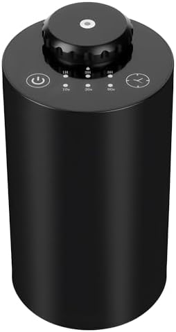 Waterless Essential Oil Diffuser, Rechargeable Scent Diffusers with 3 Mist Levels & Timers, Portable Aromatherapy Diffuser for Home Car Room Studio Office, Black
