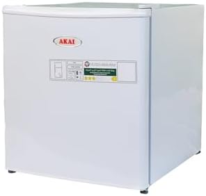 Akai 60L Single Door Compact Mini Refrigerator With Freezer Box, 1 Shelf, Bottle Storage Racks, Built In Condenser, Mini Fridge Best for Kitchen, Bedroom, Office 47Dx45Wx50H Cms, White RFMA-K60DW6