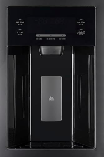 TCL 775L Side by Side Refrigerator with Inverter Motor, Ice Maker, Mini Bar, Water Dispenser, No Frost, Power Cool & Freeze, Child Lock, LED Light, 1 Year Warranty, Black Finish - C775SBIM