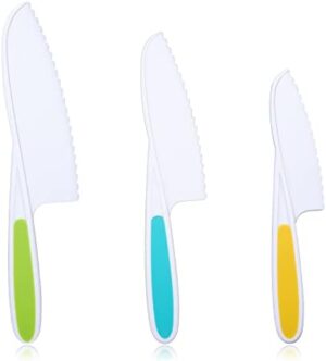 Children'S Cooking Knives In 3 Sizes & Colors, Kids Kitchen Knife Set Plastic Knife, Set, For Toddler