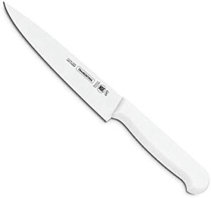 Tramontina Professional 6 Inches Meat Knife with Stainless Steel Blade and White Polypropylene Handle with Antimicrobial Protection