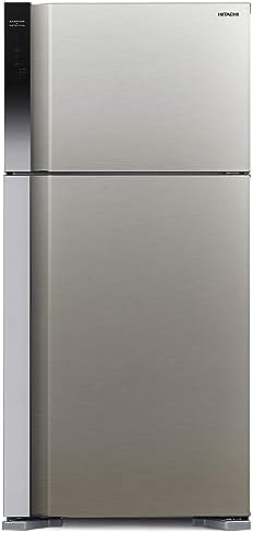 Hitachi 760L Gross Top Mount Double Door Refrigerator RV760PUK7K1BSL, 10 Year Warranty on Inverter Compressor, 2 Doors Fridge, Dual Fan Cooling, Touch Screen Control, Movable Twist Ice Tray, Silver