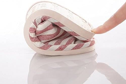 AioTio Anti-Slip Linen Slippers for Indoor Home Use Stylish Comfortable Casual Cotton Flax Slipper