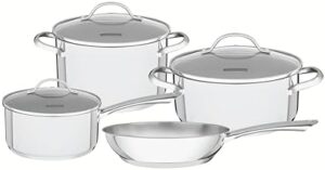 Tramontina Una 7 Pieces Stainless Steel Cookware Set with Tri-ply Bottom