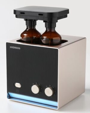 2000 Sq Ft Smart Waterless Diffuser, 2×200ml Scent Air Machine for Home Hotel Scent Diffuser Cold Air Technology for Large Room – Dual Nozzle (Gold Titanium)