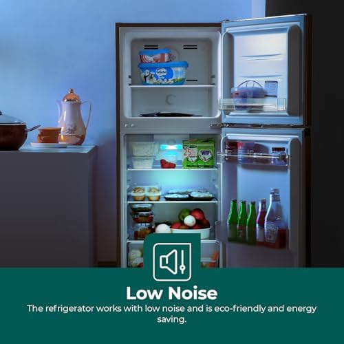 250L Gross-180L Net Capacity, No Frost Double Door Refrigerator| With Multi Air Flow, Stainless Steel Body, Recessed Handle,Tempered Glass Shelves GRF2522SXN