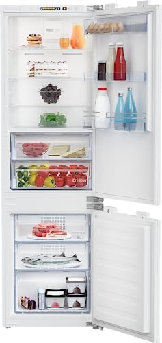 Beko Integrated Fridge Freezer (Freezer Bottom) 300 Liter Capacity, No Frost, ProSmart Inverter Compressor, White BCN130
