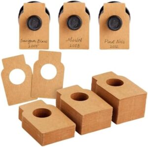 Juvale Kraft Paper Wine Bottle Tags (3.5 x 2.25 Inches, 300 Pack)