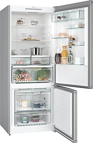 Siemens iQ300, 578 Litres Bottom Mount Freestanding Refrigerator, German Engineering, Silver Inox, 1 Year Warranty, KG76NVI31M