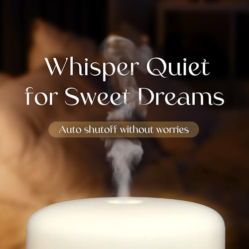 Earnest Living Essential Oil Diffuser White Ceramic Diffuser 100 ml Timers Night Lights and Auto Off Function Home Office Humidifier Ultrasonic Aromatherapy Diffusers for Essential Oils