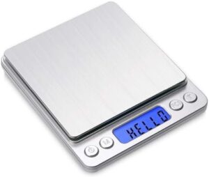 toprime Digital Kitchen Scale, Mini/Pocket Scale, 500g 0.01g High Precision Gram Micro Food Jewelry Scale with Platform, LCD Display, Tare and PCS Features