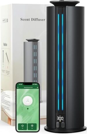 2026 Portable Waterless Diffuser, 1700 Sq Ft Hotel Collection Diffuser, 100ml Scent Air Machine for Home Cold Air Essential Oil Diffuser for Large Room Office, Quiet (Black)