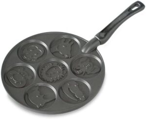 Nordic Ware Zoo Friends Pancake Pan, Black, Plastic, One Size
