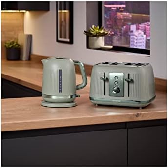 Kenwood Dusk Electric Kettle, 360° Swivel Base, Water Level Indicator, Cord Storage, Boil-Dry Protection, Removable Filter, Capacity 1.7L, ZJP30.000GN, 3000W, Olive Green