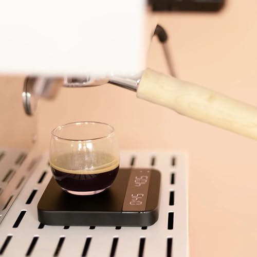 Acaia Lunar Coffee Scale - Precision Weighing, Water-Resistant, Rechargeable, Bluetooth-Enabled, Ideal for Commercial Espresso Use, 2000g Capacity, Color -Black