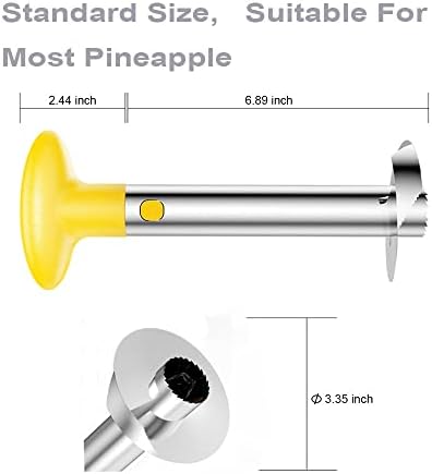 SameTech Easy Kitchen Tool Stainless Steel Fruit Pineapple Peeler Corer Slicer Cutter