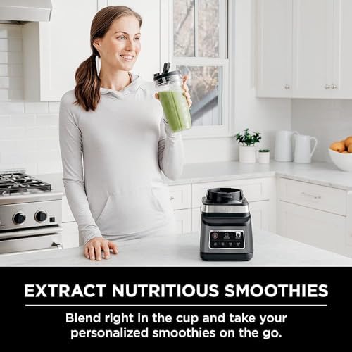 Ninja 2-In-1 Professional Blender, One Touch Blending Programs, 1200W, Black/Grey, BN750ME, 2 Years Warranty