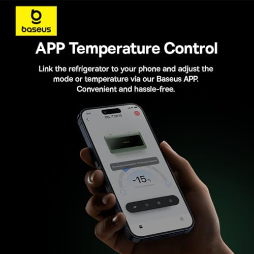 Baseus T-Space Car Refrigerator Freezer & Cooler for Tesla Model Y – 26.1L, -4℉ Fast Cooling, App Control, Ideal for Car, Outdoor & Camping - Green