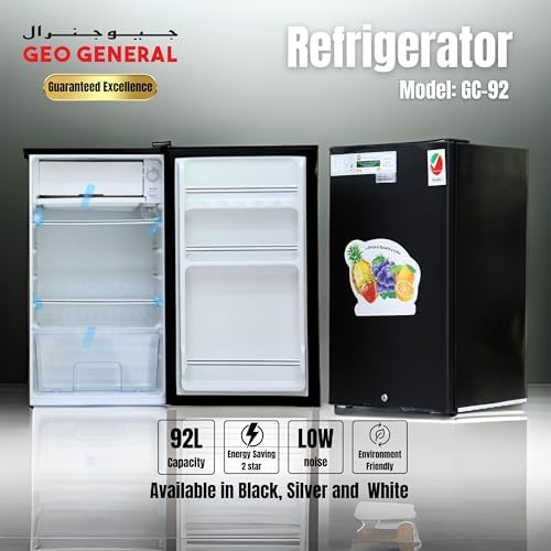 Refrigerator GC-92, 92L Capacity, 10L Freezer (Black)