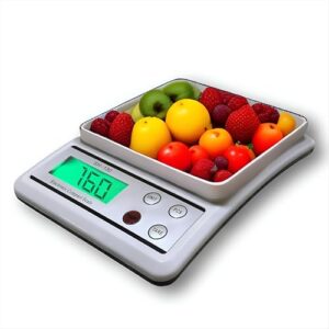 Fixwal® Kitchen Food Weight Scale - 10kg/22lb Measures in Kgs/Oz/Lbs Measuring Scale- Weighing Scale High Precision for Perfect Meal Prep, Dieting, Cooking and baking - 3 Units with Tare Function.