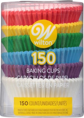 Wilton Standard Baking Cups-Rainbow 150/Pkg, Other, Multicoloured, 9.36 X 9.36 X 12.92 cm