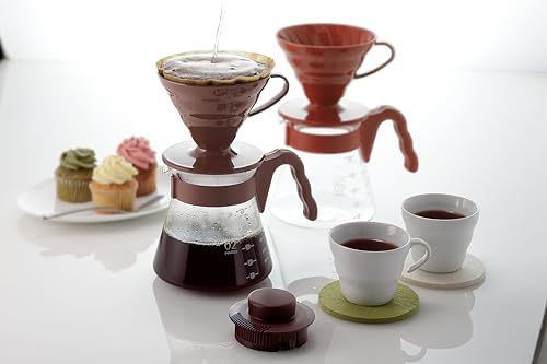 Hario VCND-02B Set with Dripper, Glass Server Scoop and Filters, Size 02, Craft Coffee Maker Size 02 VCSD-02CBR