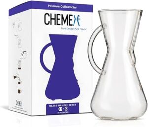 Chemex Pour-Over Glass Coffeemaker - Glass Handle Series - 3-Cup - Exclusive Packaging