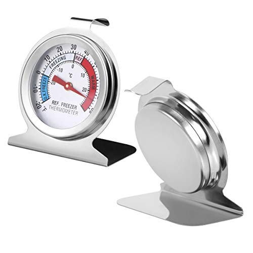 3PCS Refrigerator Freezer Thermometer - Refrigerator/Freezer/Fridge Temperature Cooler - Classic Series Large Dial Thermometer (3)