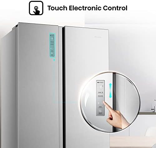 Hisense 670 Liter Refrigerator Side By Side A+ Energy Efficiency Silver Model RS670N4ASU -1 Years Full & 5 Years Compressor Warranty.