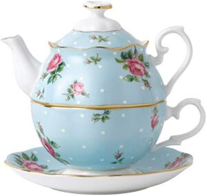 Royal Albert Polka Blue Tea For One, 3 Piece Set