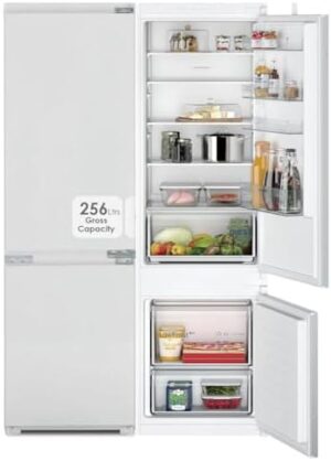 Zeeco Kitchen Line Built-In Refrigerator, 256 Litres, 2 Doors, Bottom Freezer, Reversible Right Door Hinge, LED Interior Light, Frost-Free, Electronic Control, White - Made In Turkey
