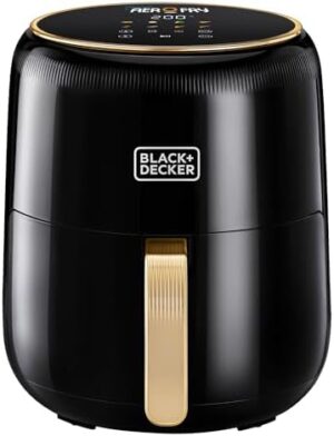 BLACK+DECKER 8-in-1 Digital Air Fryer, 4.5L Non-Stick Basket, 1500W, Rapid Air Technology, LED Touch Display, 24-Hour Delay Timer, Auto-Off Safety, Dishwasher Safe Basket – AF4510-B5