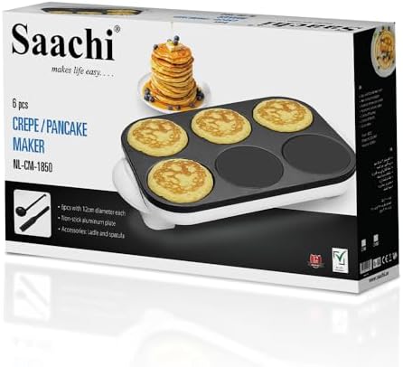 Saachi Crepe Maker, 6 Pieces