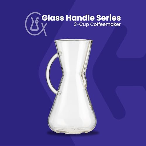 Chemex Pour-Over Glass Coffeemaker - Glass Handle Series - 3-Cup - Exclusive Packaging