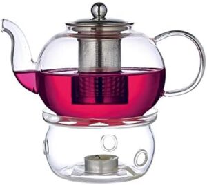 BLACKSTONE Doublewall Teapot Sset W/Stand TP213 1LTR and Free Tea Strainer