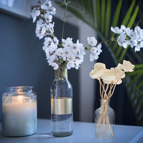 YARNOW 8pcs Diffuser Sticks Wood Rose Flower Rattan Essential Oil Aroma Diffuser Sticks for Home Fragrance