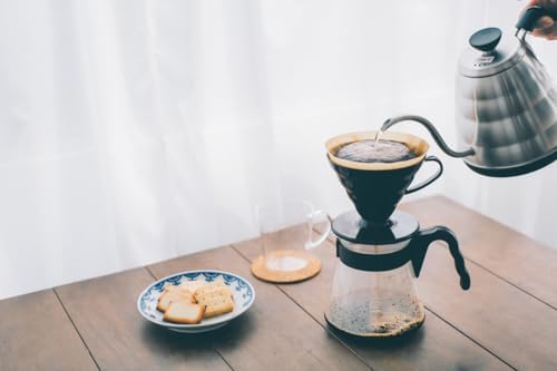 Hario VCND-02B Set with Dripper, Glass Server Scoop and Filters, Size 02, Craft Coffee Maker Size 02 VCSD-02CBR