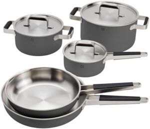 ZWILLING Pure 8-pc Stainless Steel Cookware Set, Grey