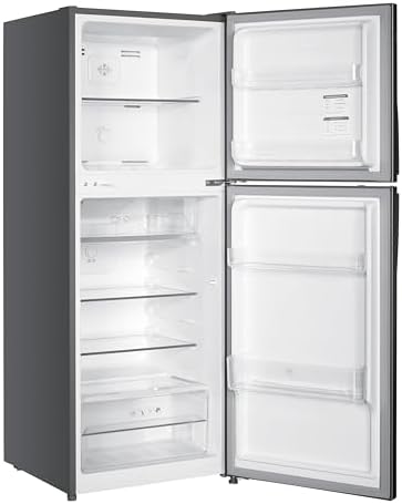 Super General 260 Liters Gross Top Mount Refrigerator-Freezer SGR260N, Temperature Control, No Frost, Multi-Air Flow, LED Light, 54.5 W cm x 56 D cm x 142.5 H cm, Silver, 1 Year Warranty