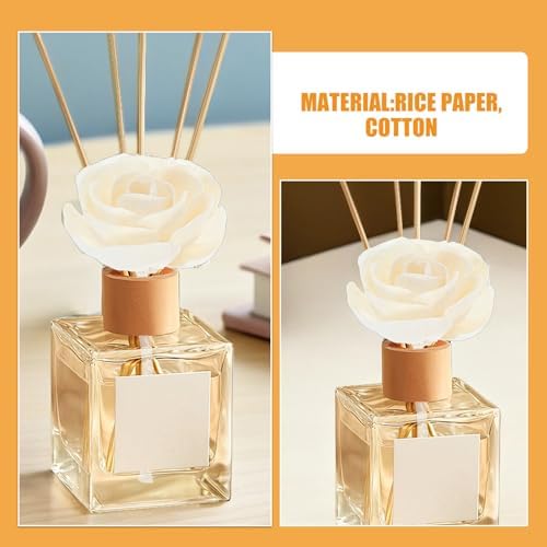 ABOOFAN 4pcs Artificial Flower Diffuser Sticks Cotton Rope Wick Scented Aromatherapy Diffuser Flowers Floral Refill for Essential Oils Home Fragrance