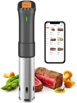 INKBIRD Sous Vide Machine ISV-200W Wifi Immersion Circulator Precision Culinary Cooker with Smartphone Control, Stainless Steel Design, Accurate Timer, 1000W Fast Heating for Perfect Meal Results