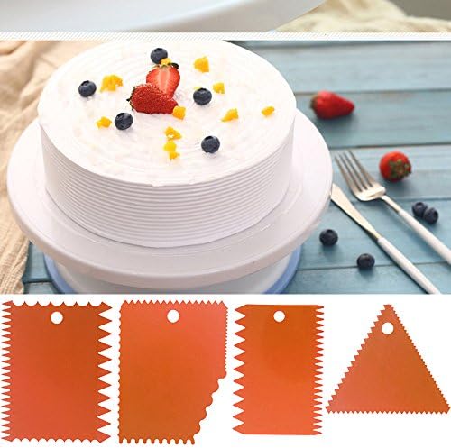 DaKuan Cake Scraper Smoother Tool Set, DaKuan 12 pcs Cake Smoothing Cutter Plate Tool Combo, Cake Icing Scrapper Cake Edge Decorating Tool.